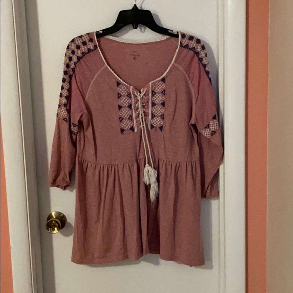 Pink boho top